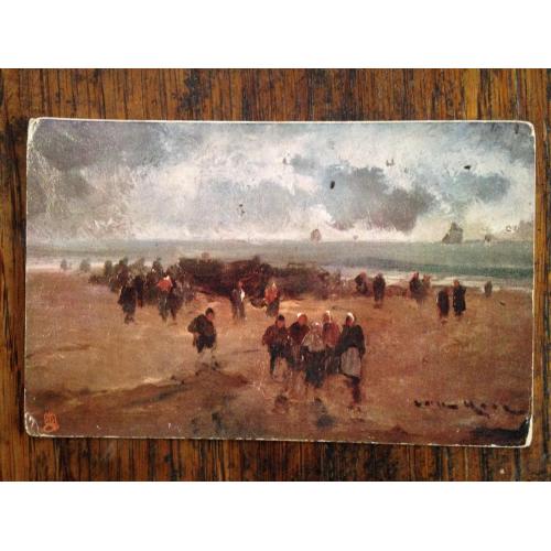 Tuck postcard. France. Van Hier. Le retour de la peche. Serie 643. 1906