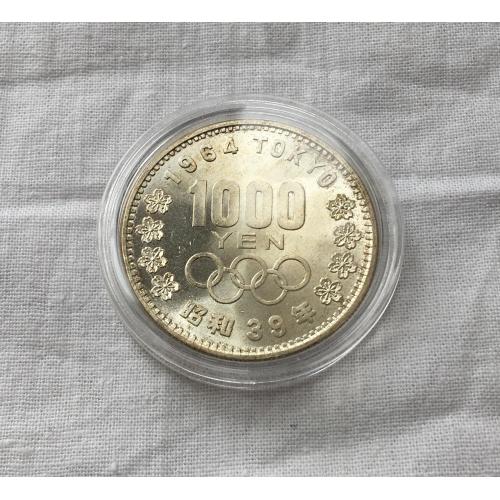 Серебро 1000 йен 1000 ієн 1000 yen 1964 Олимпиада Япония Штемпельный блеск
