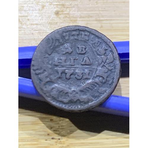 Монета Денга 1731г.
