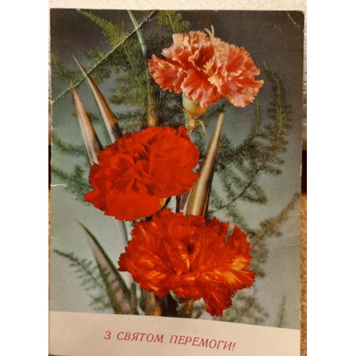 Фото-открытка. З СВЯТОМ ПЕРЕМОГИ! Фото И.Дергилева.1989.