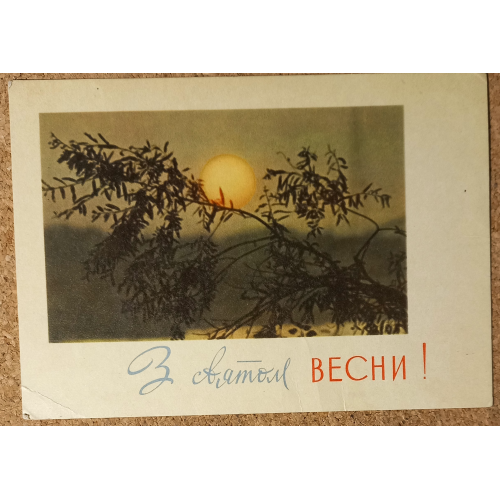 Фото-открытка. З святом ВЕСНИ! Фото Б. Градова. 1964 г.