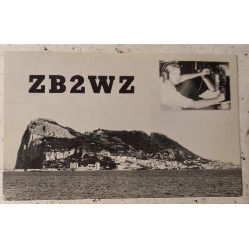     Фотооткрытка  Гибралтарской скалы. Г ибралтар. QSL-карточка.  1974 г.