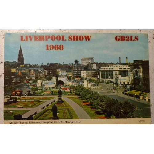 Фотооткрытка. Городской фрагмент. Ливерпуль. Англия. QSL-карточка. 1968 г.