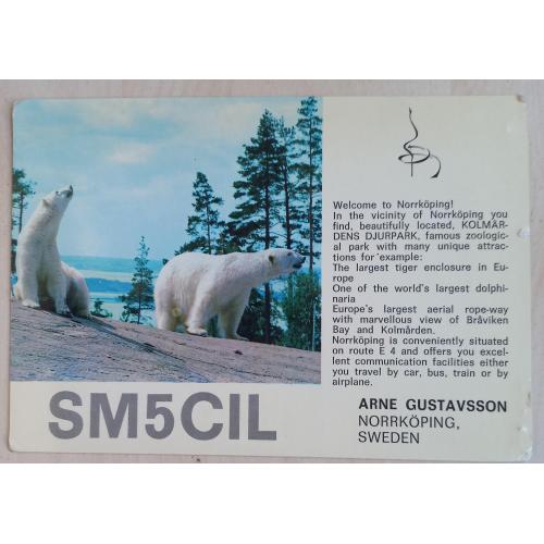 Фотооткрытка. Норчёпинг, Швеция. 1974. Заполнена, как QSL-карточка.  