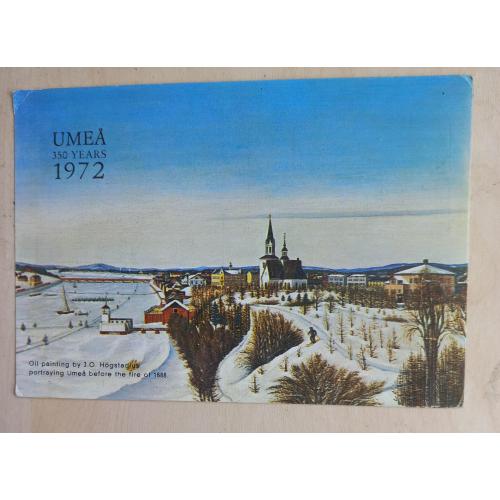 Фотооткрытка. Умео. Швеция. 1972. Заполнена, как QSL-карточка. 