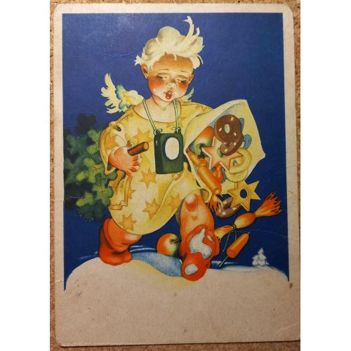 Художественная открытка.  C Рождеством! Австрия. 1947 г.