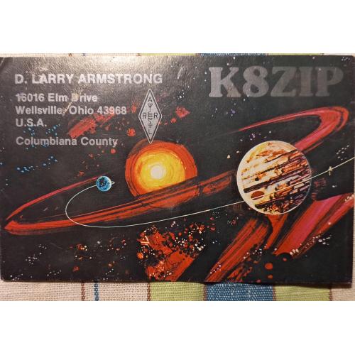 Космический сюжет. QSL-карточка. Огайо, США. 1978 г.