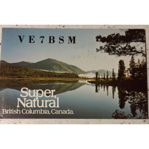 Озеро Сюрприз, QSL-карточка. Британская Колумбия, Канада. 1979 г.