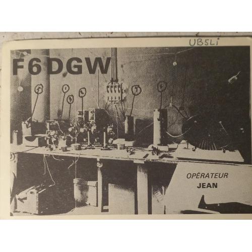 QSL. Фото музейной аппаратуры первой трансатлантической радиолюбительской связи. Франция. 1974 г.