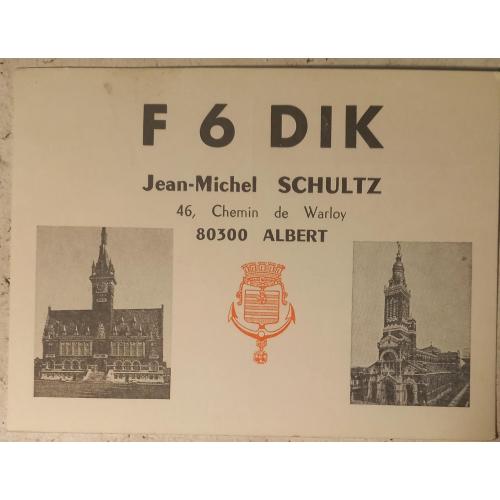 QSL-карточка. Альбер, Сомма, Франция. 1974 г.