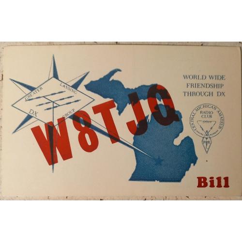 QSL-карточка. Ист-Лансинг, Мичиган, США. 1979 г.