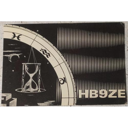 QSL-карточка.  Знаки зодиака, Астрологический рисунок. Швейцария.  1978 г.