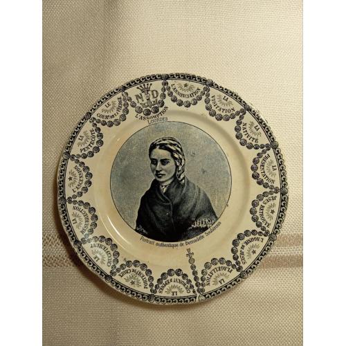 Антикварная французская фарфоровая тарелка 