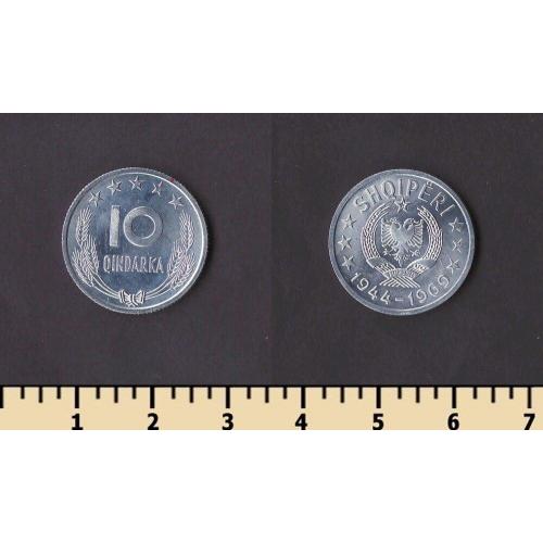 Албания 10 киндарка 1969