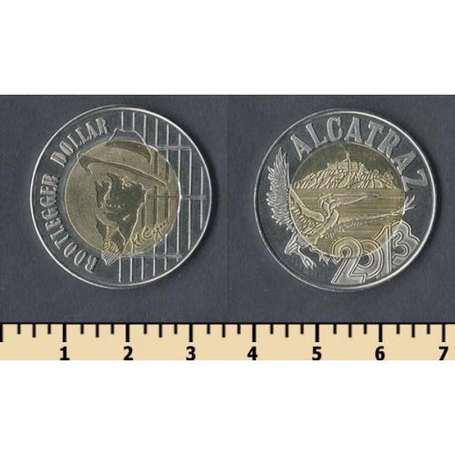 Алькатрас остров 1 доллар 2013
