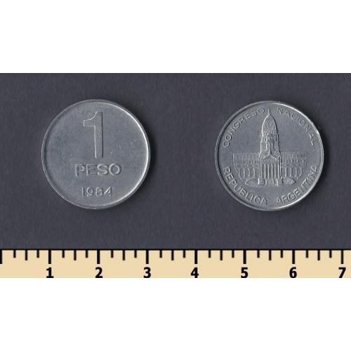 Аргентина 1 песо 1984