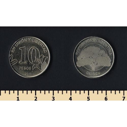 Аргентина 10 песо 2018