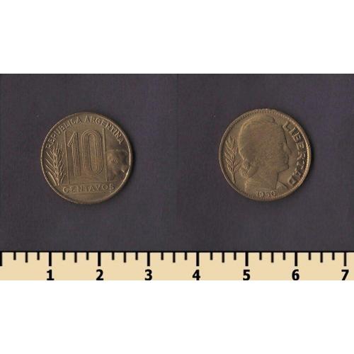 Аргентина 10 сентаво 1950
