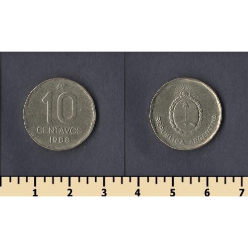 АРГЕНТИНА 10 СЕНТАВО 1988