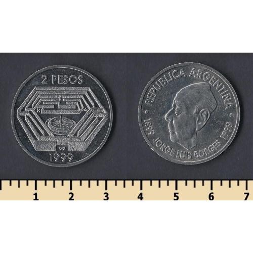 Аргентина 2 песо 1999