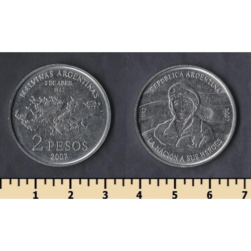 Аргентина 2 песо 2007