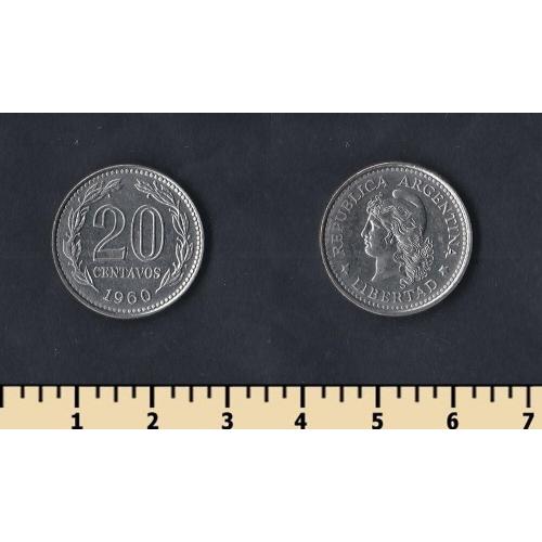 Аргентина 20 сентаво 1960