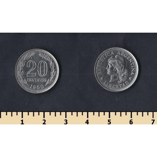 Аргентина 20 сентаво 1960