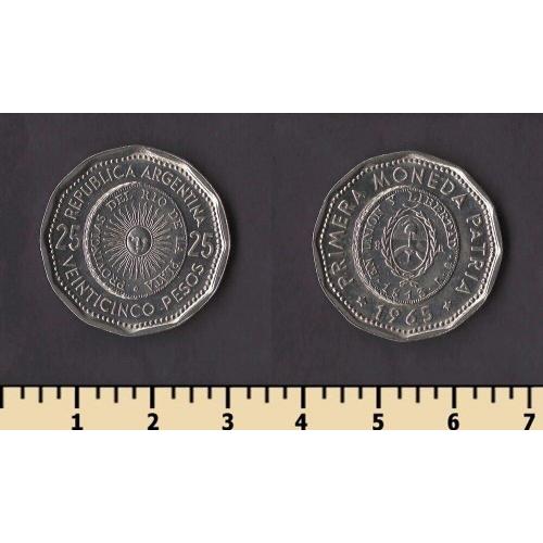 Аргентина 25 песо 1965