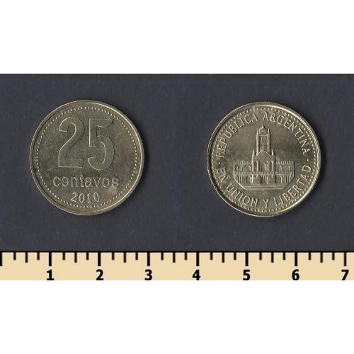 Аргентина 25 сентаво 2010