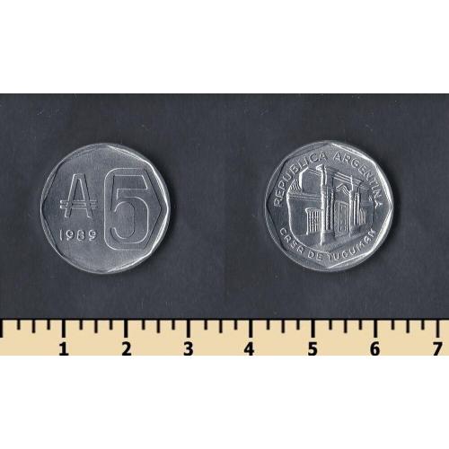 Аргентина 5 аустраль 1989