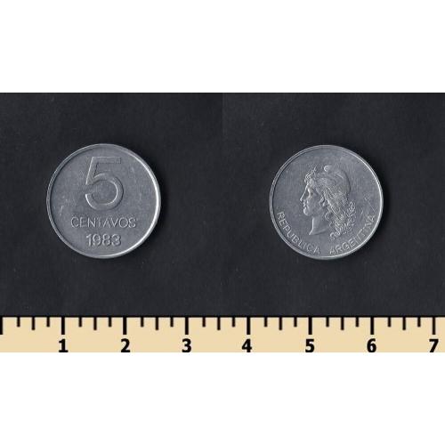 Аргентина 5 сентаво 1983