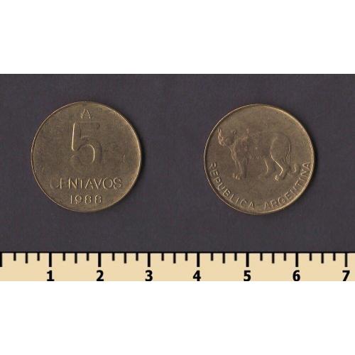 Аргентина 5 сентаво 1988