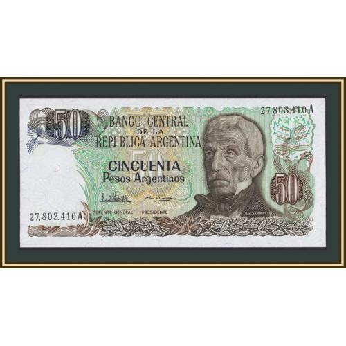 Аргентина 50 песо 1985 P-314 (314a.2) UNC