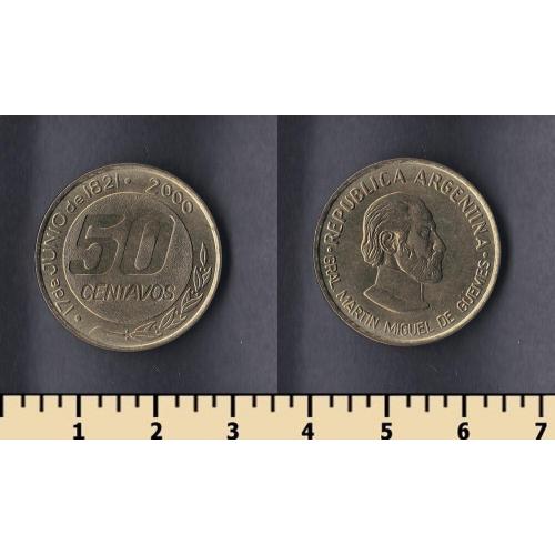 Аргентина 50 сентаво 2000