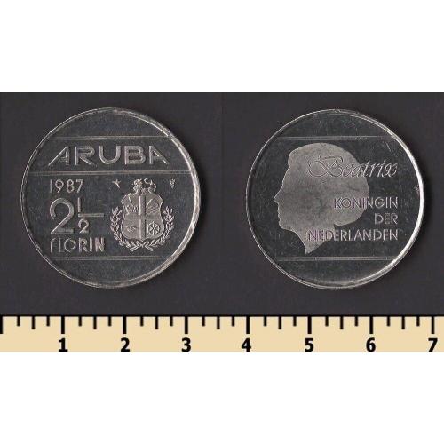Аруба 2 1/2 флорина 1987