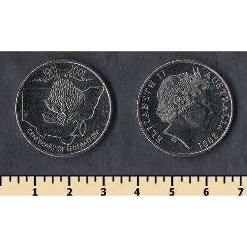 Австралия 20 центов 2001