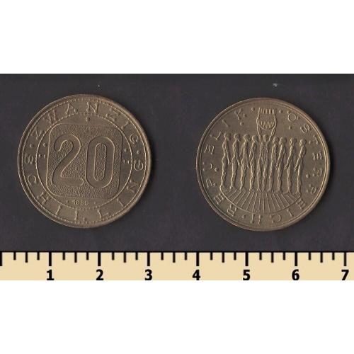 Австрия 20 шиллингов 1980