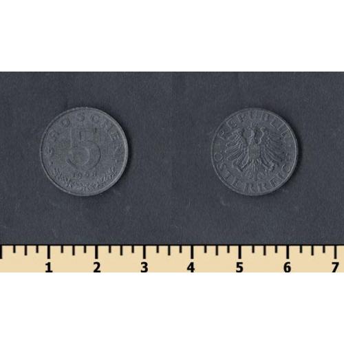 АВСТРИЯ 5 ГРОШ 1968