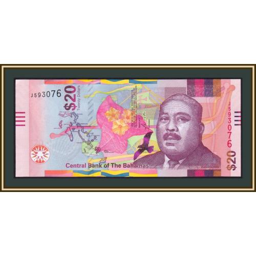 Багамские о-ва (Багамы) 20 долларов 2018 P-80 (80a) UNC