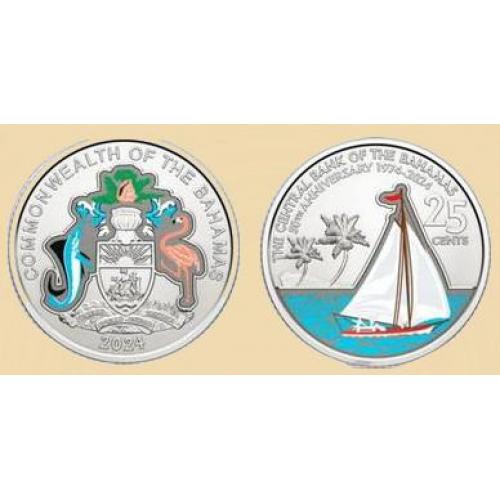 Багамские острова 25 центов 2024