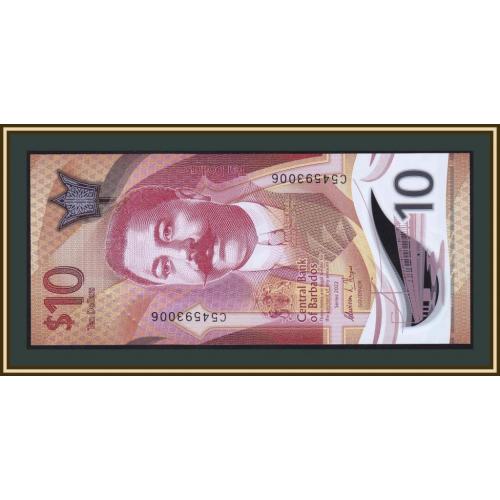 Барбадос 10 долларов 2022 P-82 UNC