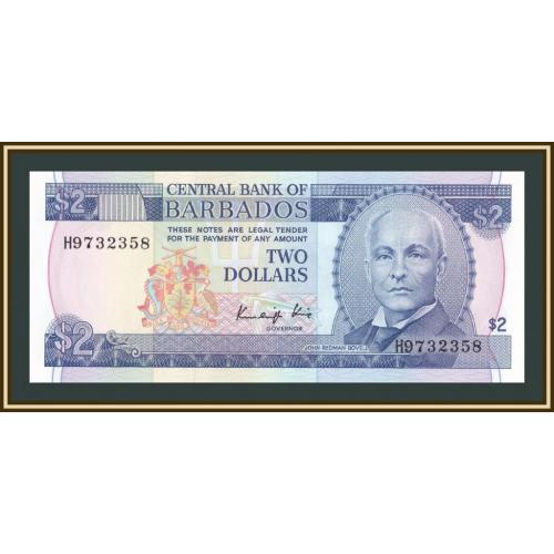Барбадос 2 доллара 1986 P-36 UNC