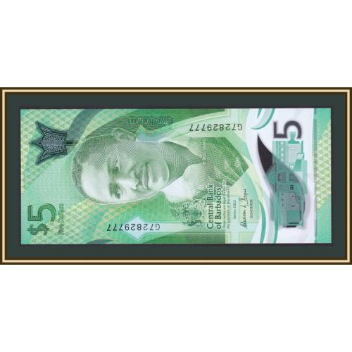 Барбадос 5 долларов 2022 P-81 UNC