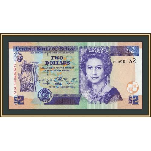 Белиз 2 доллара 1999 P-60 (60a) UNC