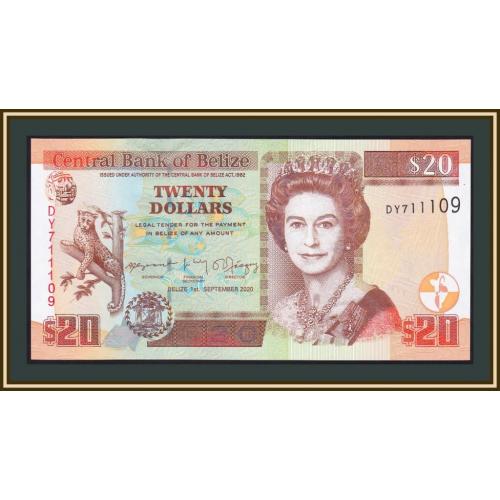 Белиз 20 долларов 2020 P-69 UNC
