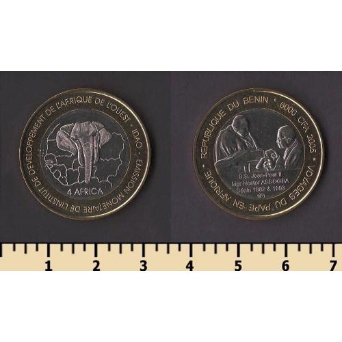 Бенин 6000 франков 2005
