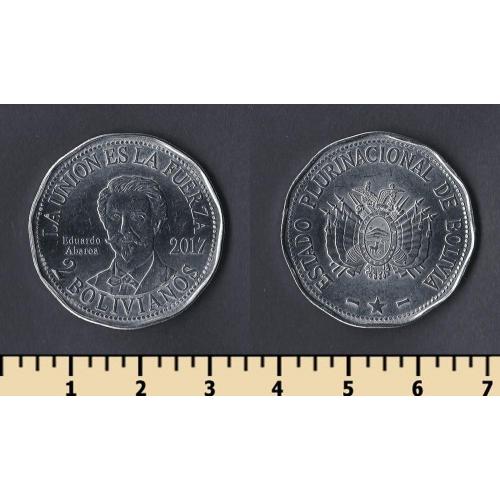 Боливия 2 боливиано 2017