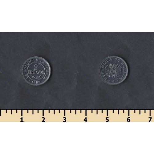 Боливия 2 сентаво 1987