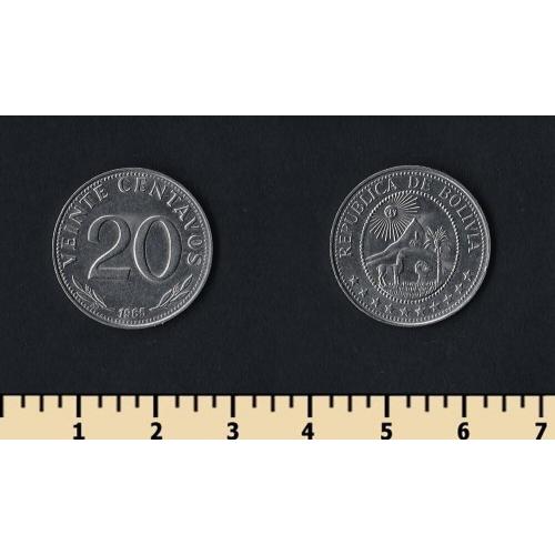 Боливия 20 сентаво 1965