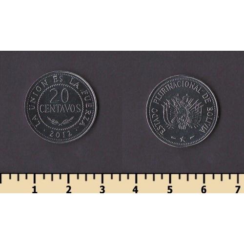 Боливия 20 сентаво 2012